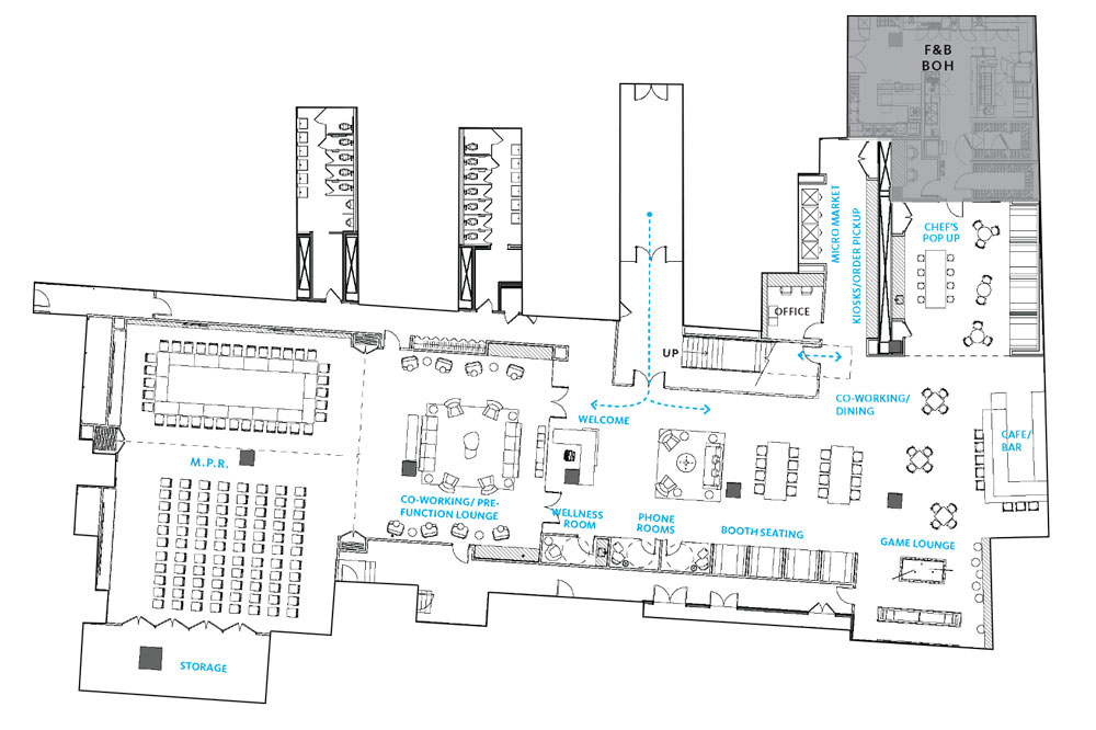 Event Space Floor Plan For New York City Business Meeting Center
