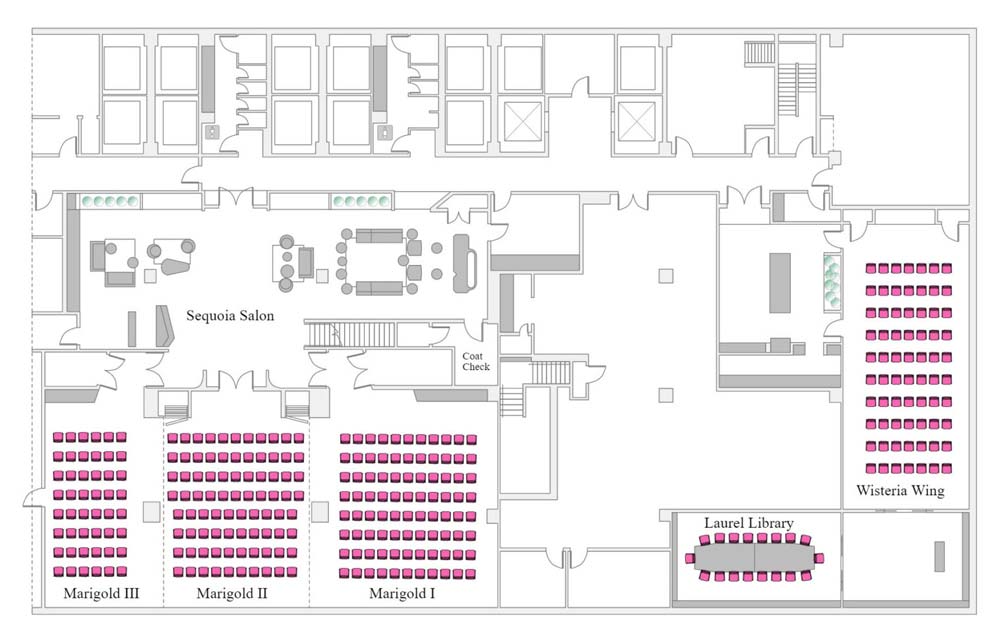 Theater Style Seating Floor Plan at 41 Madison Avenue
