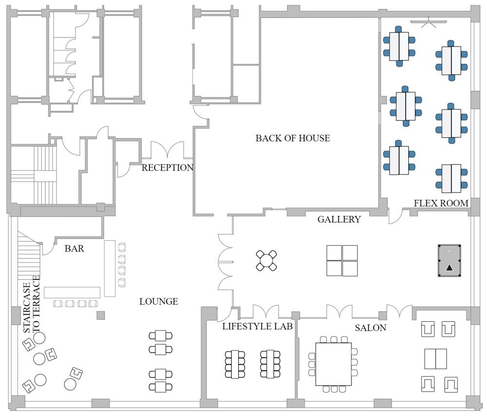 Pods Meeting Room Layout 1700 Broadway